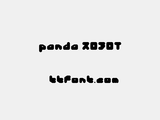 panda ROBOT 在线预览-免费下载 - 天天字体