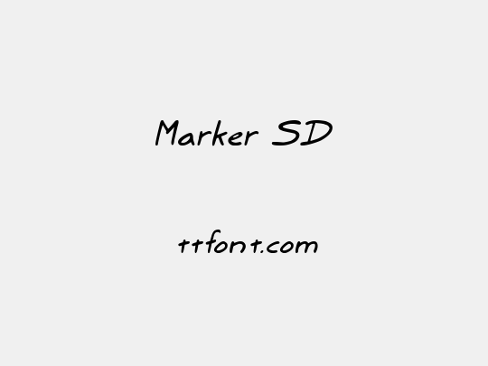Marker SD 在线预览-免费下载 - 天天字体